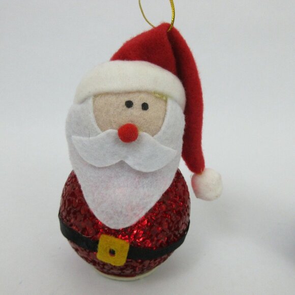 Fiber Optic Christmas Santa Claus and Penguin 4" Light Rotating Blue Red Color - Picture 7 of 7